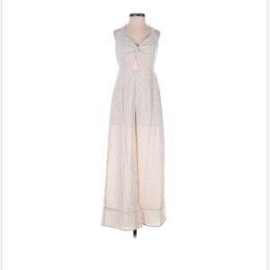 Le Lis Cream Halter Maxi Dress